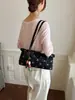 Bolsa de Hombro Estilo Coreano Ins con Lunares Verano Casual de Lino 2026 Nuevo Versátil para el Trabajo y el Día a Día