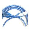 Cable de extensión USB transparente azul de 1,5 m, alta velocidad 2.0, macho a hembra, malla trenzada de cobre puro con anillo magnético, cable de datos