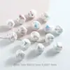 Cuentas Cerámicas Rosas y Radiantes, Cuentas Asimétricas Lindas con Agujero Recto, Accesorios para Pulseras de Material DIY, Lote de Cuentas Sueltas