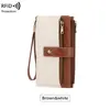 Nuevo monedero de mujer anti-magnético RFID transfronterizo con múltiples ranuras para tarjetas 70% de descuento Cartera larga Bolso de mano de moda retro europeo y americano