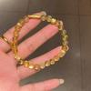 Pulseira de Cristal Amarelo Claro Flor de Zircônia Pulseira de Luxo Leve de Nicho de Alta Qualidade Pulseira da Moda Simples Versátil para Mulheres