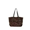 Bolsa de axila de grande capacidade para mulheres, nova bolsa tote estilosa com estampa de leopardo para o outono de 2026, bolsa de ombro da moda