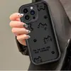 Estilo Minimalista de Venta Caliente Transfronteriza Estampado de Pata de Gato para Pareja Funda Protectora Anti-Caídas Cobertura Total para iPhone 18Pm