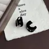 Brincos de Meia-Lua Personalizados de Veludo de Alta Qualidade para Outono e Inverno, Brincos com Design de Nicho da Moda, Brincos Versáteis com Pino de Prata Retrô