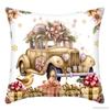 Funda de Almohada Moderna Simple de Felpa Corta Navidad Hogar Sofá Decoración de Ambiente Invierno Navidad Cojín de Cabecera
