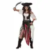 Disfraz Cosplay de Halloween Renacimiento Medieval Camisa Pirata Cosplay Lujoso Disfraz de Pirata para Actuación en Escenario