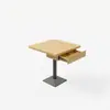 Juego de Mesa y Sillas para Comedor con Tazón de Arroz Personalizado para Restaurantes, Fonderías y Cadenas de Snacks con Cajones, Combinación de Mesa y Sillas Comerciales de Madera Maciza