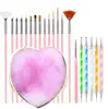 Conjunto de Pincéis para Nail Art Amazon Transfronteiriço, Caneta de Silicone para Desenho de Flores e Linhas de Fototerapia, Caneta Pontilhada, Conjunto Combinado de Canetas de Cristal