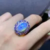 Anillo Colgante de Ópalo Natural Pendientes de Botón Fábrica Venta Caliente Europea y Americana Venta Caliente al por Mayor de Fábrica Apertura Ajustable