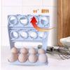 Caja de Huevos Plegable Transfronteriza Estante de Almacenamiento para Puerta Lateral de Refrigerador Cocina Especial Porta Huevos Diseño Totalmente Plegable Refrigerador Doméstico