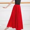 Saia de Dança Infantil com Roda de 720 Graus, Camada Dupla de Chiffon, Saia de Dança Clássica de Xinjiang, Fluida e Respirável, Disponível em Várias Cores para Crianças