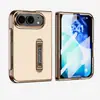 Adecuado para iPhone Duo, funda de teléfono plegable de cuero liso, Apple 18 Fold, con un protector de pantalla de vidrio templado de una sola pieza, para ventas transfronterizas