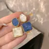 Brincos de Prata 925 Esterlina Esmaltados Flor de Pérola Colorida Zircônia Stud para Mulheres Novo Estilo Quente Alto Padrão Luxo Leve Clássico Brincos Joias para Orelha