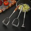 Amassador de Batatas de Aço Inoxidável 304 Doméstico Amassador de Comida de Bebê Colher Artefato de Amassar Pequeno Amassador