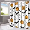 Cortina de Chuveiro Halloween Fantasma Abóbora Amazon Casa Impermeável e à Prova de Mofo Cortina de Chuveiro Divisória de Banheiro Cortina de Chuveiro