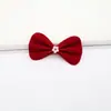 Nuevos Accesorios Semi-Terminados de Moño Flocado para DIY, Pinzas para el Cabello, Accesorios para Zapatos y Ropa, Materiales para Prendas