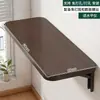 Estante de pared de cocina de madera maciza, mesa apilable, tablero de madera, montado en la pared, no requiere taladro, para sala de estar, estante divisor