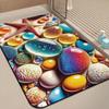 Alfombrilla de Piso de Barro Diatómico tipo Piedra para Inodoro, Baño, Cocina, Felpudo Absorbente de Agua Secado Rápido, Felpudo Antideslizante para Baño