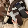Calcetines de Otoño Día de la Mujer Calcetines de Lunares Retro Japonés Otoño/Invierno Bloques de Color Maillard Algodón Adelgazantes Esencial para el Uso Diario