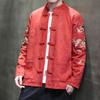 Outono e Inverno 2024 Novo Cruzamento Masculino Dragão Chinês Casaco Tang Retrô Tamanho Grande Moda Masculina Fivela Casaco Tang