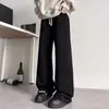 Pantalones Deportivos para Hombre Otoño/Invierno 2026, Pantalones de Pierna Recta con Corte Curvo, Ajuste Holgado de Moda, Tallas Grandes, Estilo Americano Simple, Pantalones Casuales de Moda