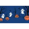 Tapiz de Calabaza de Halloween Transfronterizo Decoración de Pared para Dormitorio Sala de Estar Tela de Fondo Ambiente Festivo Decoración de Escenario Personalización