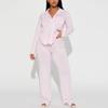 Pijama de Mujer Transfronterizo Otoño e Invierno Camisa de Manga Larga y Pantalones Conjunto de Dos Piezas Ropa de Casa y Ropa de Dormir para Mujer Europea y Americana