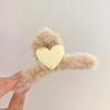 Tocado con pinza para el pelo para mujer, accesorio para el pelo con pinza para la espalda, de alta calidad, con diseño de tiburón de peluche, para otoño e invierno.