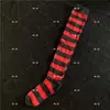 Trampa para Matar Conejos Calcetines Japoneses de Raya Secundaria Hasta la Rodilla Calcetines de Barril Medio Calcetines Rayados Blancos Morados Negros de Chica Japonesa Caliente