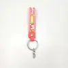 Nuevo llavero cuerda de goma blanda colgante de bolsa accesorios cuerda de cuero lindo llavero de pvc cuerda de goma blanda venta al por mayor