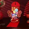 2026 Año del Caballo Sobre Rojo Estéreo 3D para Niños para Celebrar el Año Nuevo Bolsa de la Suerte Plegable Creativa Sobre Rojo de Año Nuevo