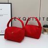 Bolso de Mano Coreano de Pana 2025 para Mujer Nuevo de Gran Capacidad Estilo Coreano Ligero Femenino de Aspecto Sofisticado Portátil Bolsa de Cosméticos