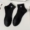 Nuevos Calcetines para Hombre de Primavera y Verano Color Sólido Transpirables Calcetines Tipo Barco de Boca Baja Calcetines Cortos de Bajo Costo Absorbentes del Sudor Calcetines de Malla Fina de Algodón para Hombre