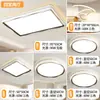 Luz de quarto quadrada minimalista onda luz suave espectro total luz de ambiente luz italiana luxo leve estudo quarto principal luz de teto ferro