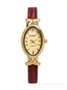 Reloj de pulsera de nicho de moda, simple y lujoso, reloj británico incrustado de diamantes, elegante reloj ovalado de moda para mujer de comercio exterior al por mayor