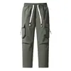 Pantalones Cargo de Exterior Rellenos de Plumas de Moda 2025 para Hombre, Pantalones Casuales Gruesos Cálidos con Grafeno a Prueba de Tres Elementos para Hombre