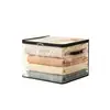 Caja de almacenamiento de ropa transparente visible para armario del hogar, plegable y engrosada, para organizar ropa y edredones, al por mayor