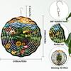 Fl001-024 Transfronterizo Amazon PVC Giratorio 3D Carrillón de Viento Decoración Exterior para Jardín Adorno Colgante con Patrón Colorido