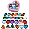 Brinquedo de Gema Plástica Infantil Caixa de Cristal Baú do Tesouro Pirata Princesa Diamante Acrílico Contas de Pérola Brilhante Brinquedo