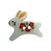 Botones vintage de animales conejito floral para pinzas de pelo hechas a mano, pasadores para flequillo, decoraciones y accesorios para ropa de muñecas BJD