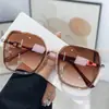 Gafas de sol de moda 2025 con montura cuadrada para mujer, protección UV, montura grande, gafas de sol de alta gama de moda, estilo versátil