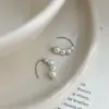 Aretes de Perla de Plata de Ley S925 de Temperamento Suave, Sensación de Alta Gama, para Mujer, Exquisitos Versátiles, Tachuelas, Pendientes de Moda de Lujo Sencillo y Ligero