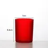 Taza de Vela de Colores para Aromaterapia DIY, Portavelas de Vidrio Sencillo para el Hogar, Frasco de Vela Perfumada para Hotel con Tapa, Se Puede Imprimir con Logo