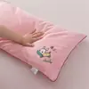 2025 Nuevo Tipo a Algodón de Color Tejido Algodón de Ponis Almohada Núcleo de Almohada - Imagen del Producto 30*58Cm/Pie Lindo Rosa