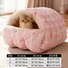El nido para gatos es cálido en invierno y se puede usar en todas las estaciones.. Nido Semicerrado para Gato, Nido para Perro, Cama para Gato, Casa para Gato, Tapete Nido para Gatito