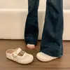Medias Pantuflas Cerradas de Suela Gruesa que Aumentan la Altura para Mujer, Nuevo Estilo Verano 2026, Sandalias Transpirables con Diseño Hueco, Sandalias Slip-On Estilo Birkenstock