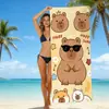 Toalla de Playa Capibara Linda para Niños Toalla de Baño de Microfibra Transfronteriza Dibujos Animados para Niños Toalla Absorbente de Secado Rápido