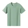 Roupa Masculina de Verão Camiseta de Manga Curta 180g Algodão Puro Camisa Básica Lisa Solta Masculina Camiseta de Marca Tendência Roupas Brancas