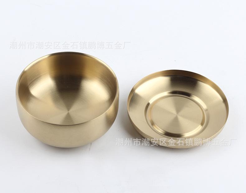 金色带盖米饭碗5