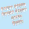 Caja de 30 Piezas Manicura Corta Degradada, Manicura Transfronteriza Más Vendida, Desgastable Blanqueadora Desgastable Manicura con Forma de Almendra
